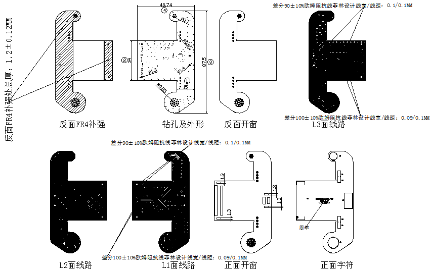 测绘组件化柔性线路板模块分层图